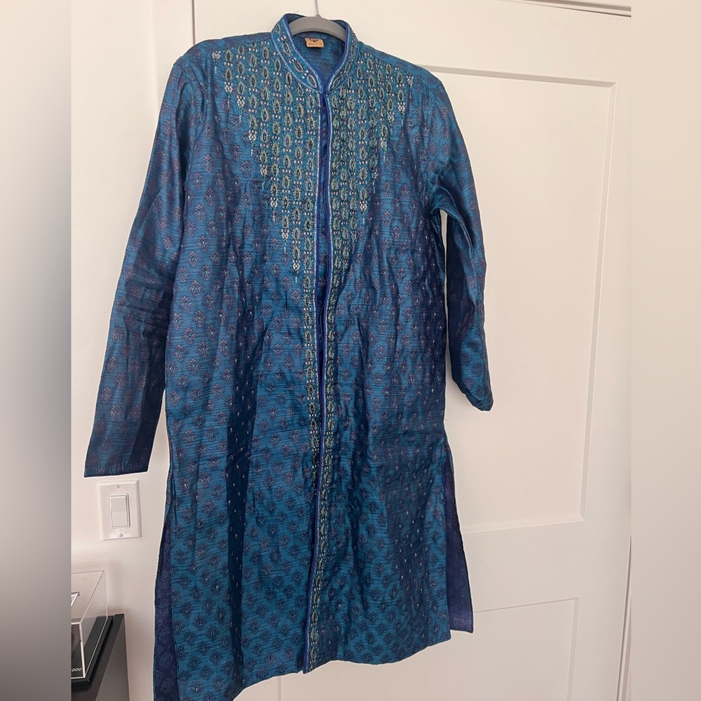 Blue Indian Kurta for wedding!